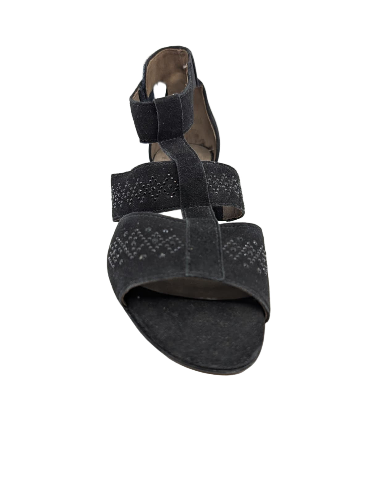 6585217 Black Rhinestones Suede Gabor Sandals