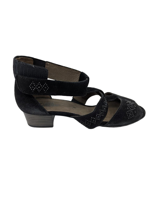 6585217 Black Rhinestones Suede Gabor Sandals