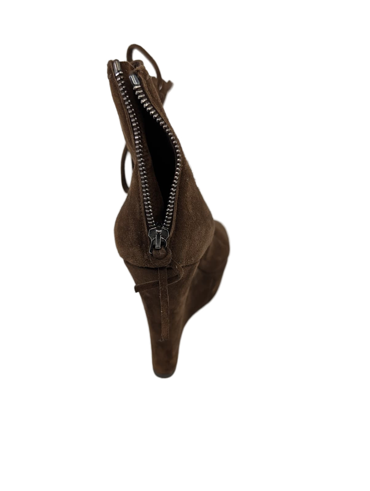 Miu Miu Brown Suede Wedge Shooties