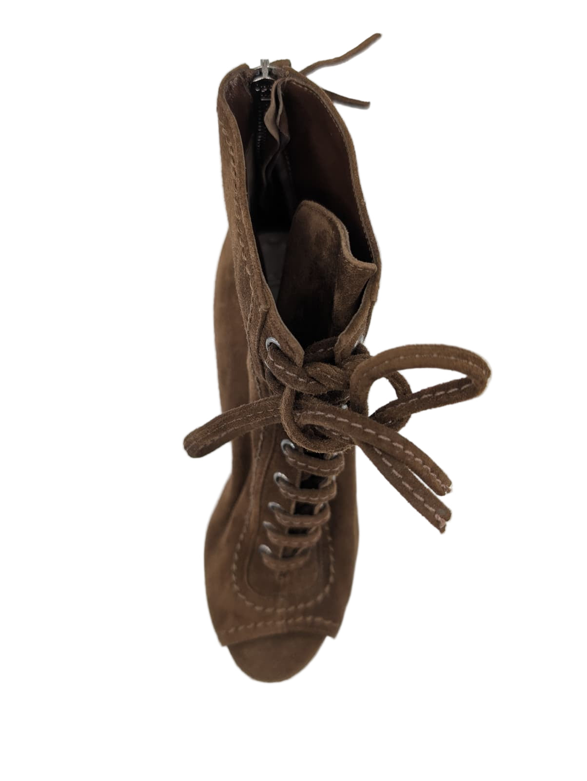 Miu Miu Brown Suede Wedge Shooties