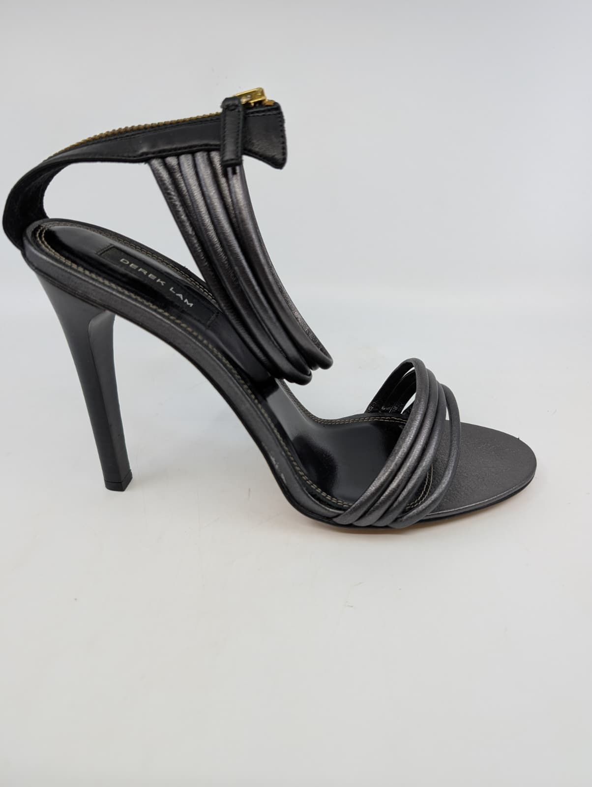 Fallon Asphalt Grey Leather Derek Lam Sandals