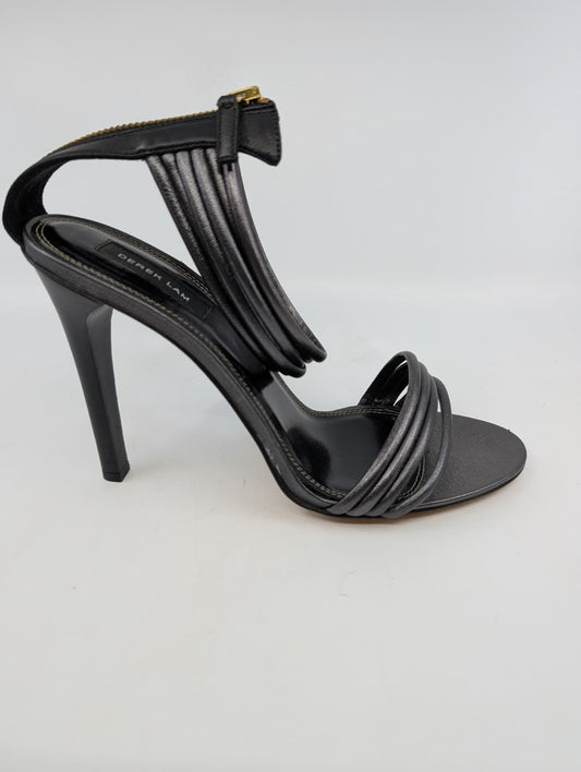 Fallon Asphalt Grey Leather Derek Lam Sandals