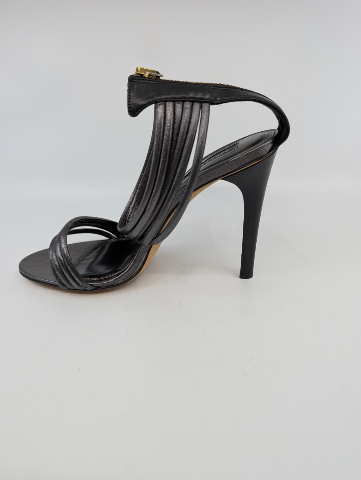 Fallon Asphalt Grey Leather Derek Lam Sandals