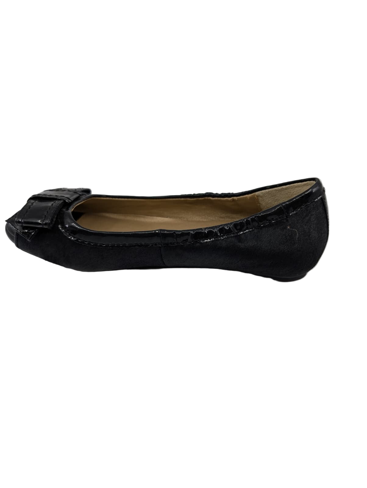 Franny Black Calf Hair Me too Flats