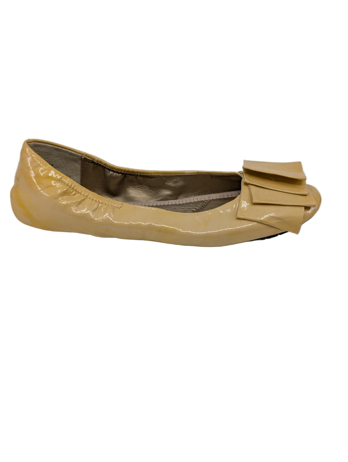 Me Too Women's Lilyana Beige Patent Flat