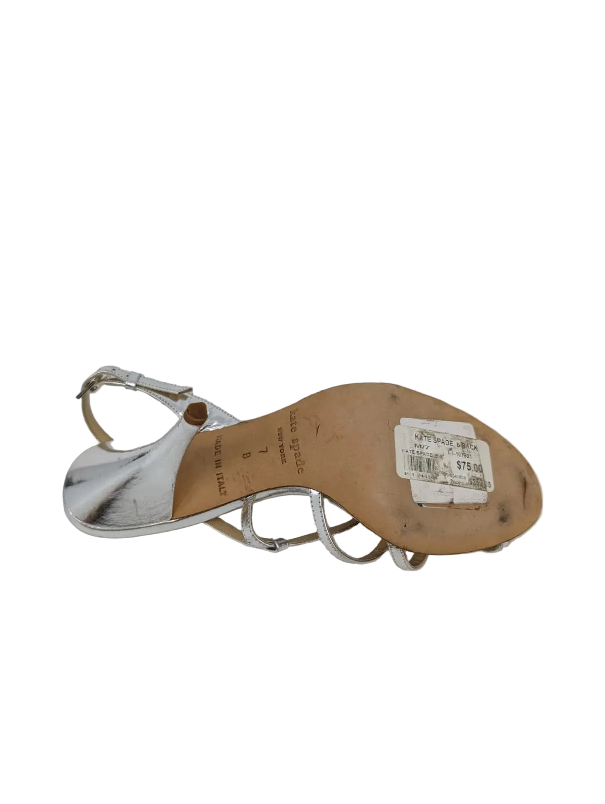 Kate Spade Silver Leather Strappy Sandals