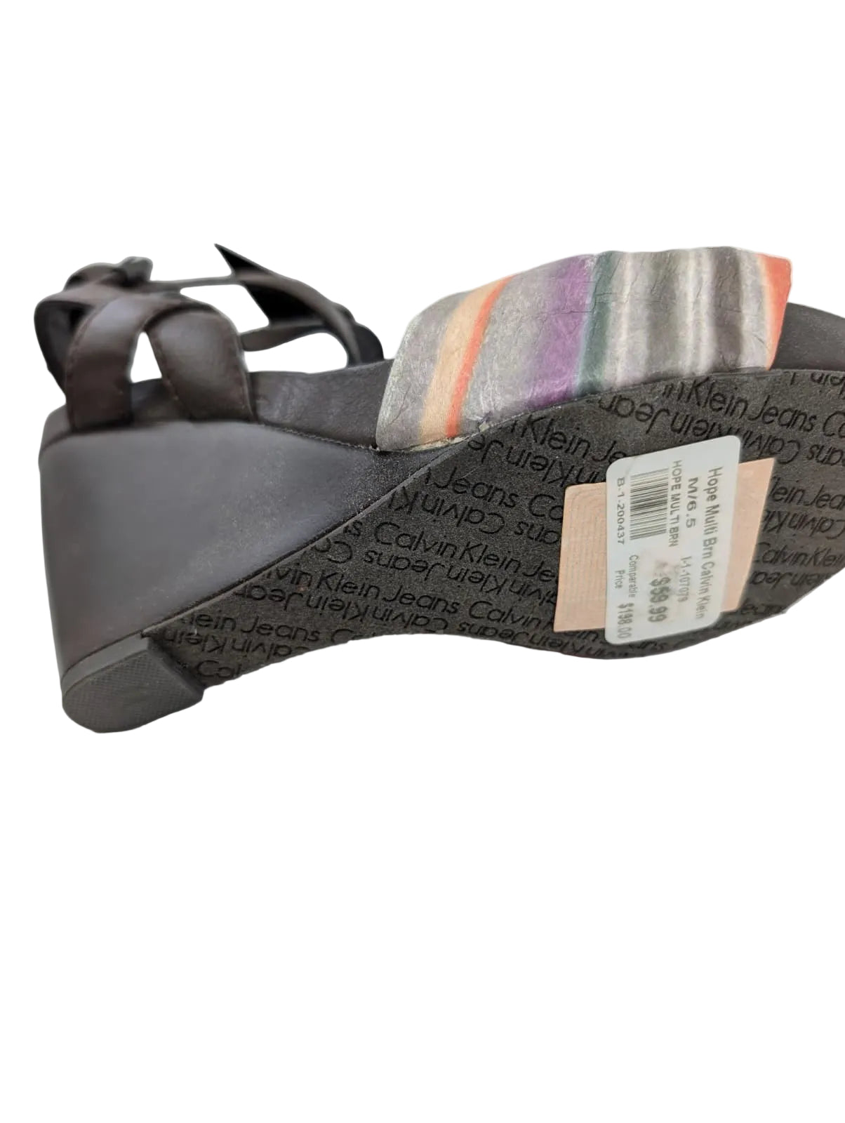 Hope Brown Multicolor Calvin Klein Jeans Wedge Sandals
