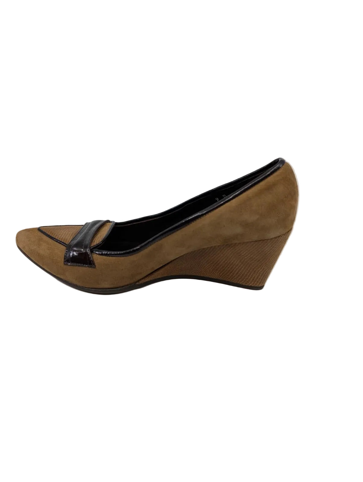 Beige Suede Amalfi Wedge Pumps