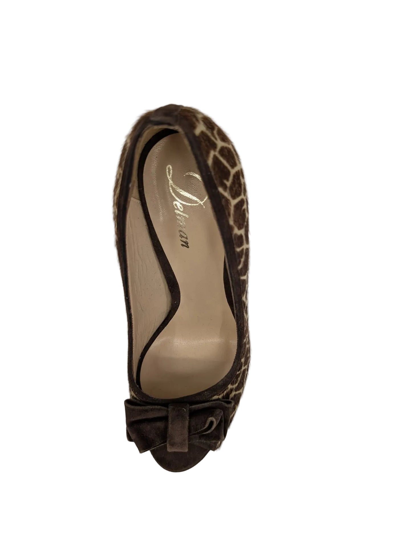 Cheri Giraffe Calfhair Delman Pumps