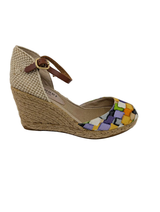 Bonny Multi Linen Jon Josef Wedge Sandals
