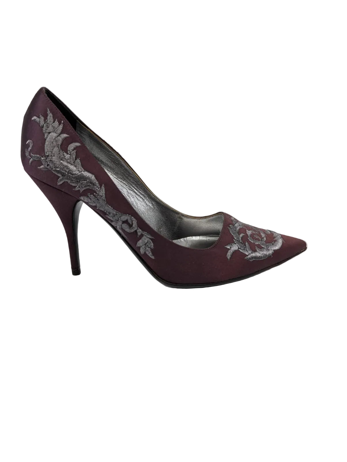 Mary Norton Purple Satin Pumps