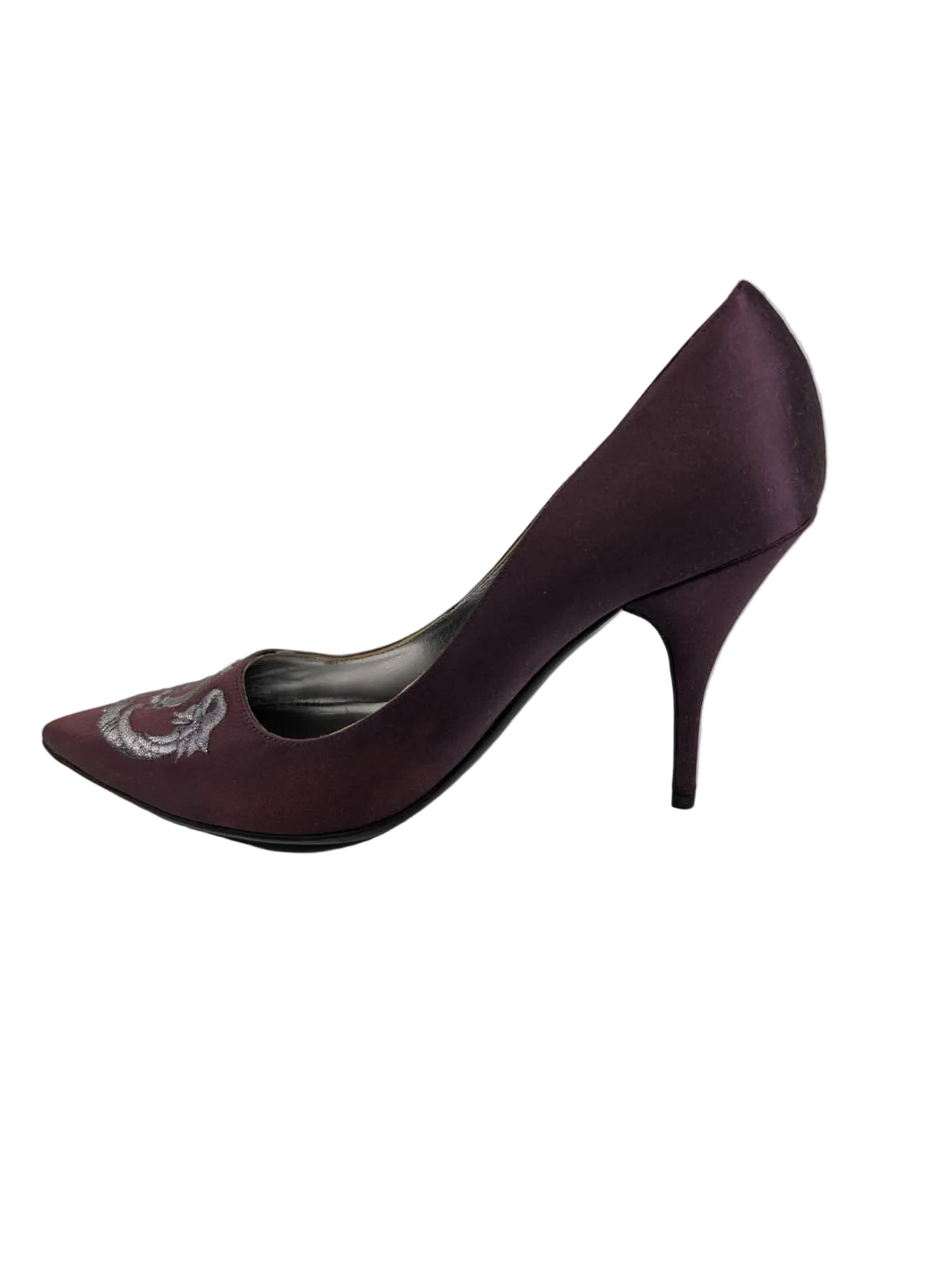 Mary Norton Purple Satin Pumps