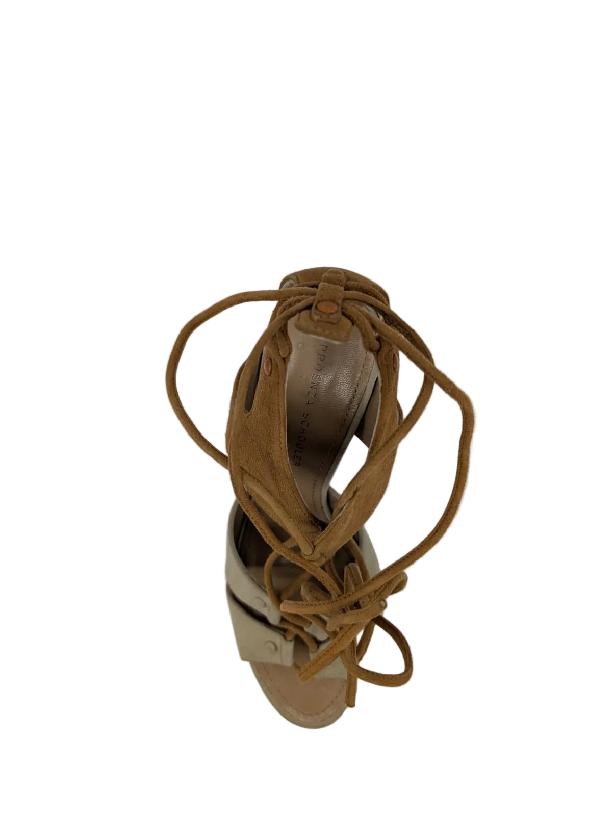 Proenza Schouler Beige and Camel Suede Sandals
