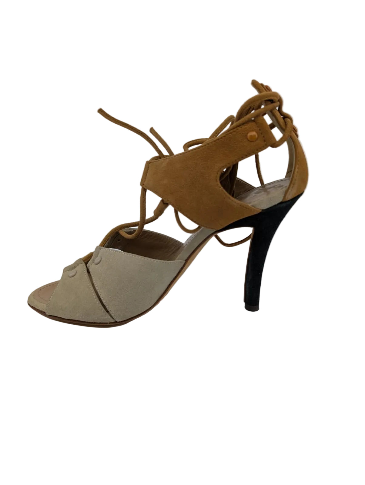 Proenza Schouler Beige and Camel Suede Sandals