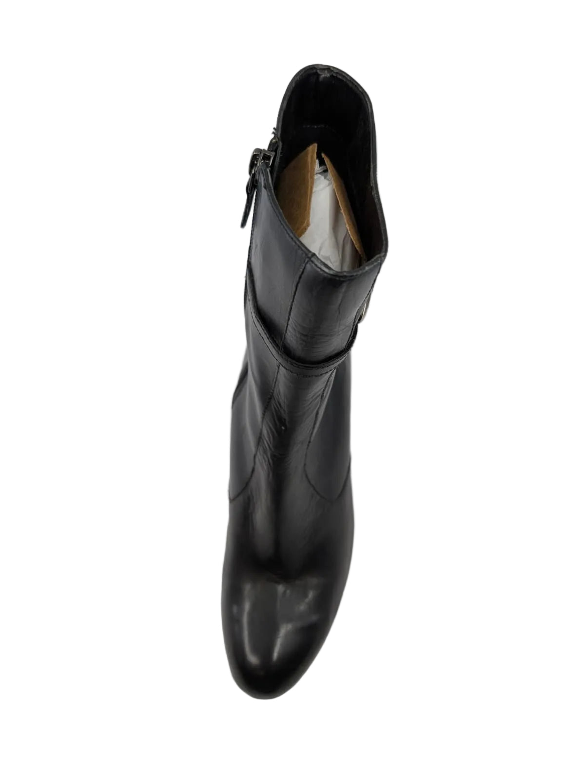 Elisa Black Leather Joan and David Ankle Boots