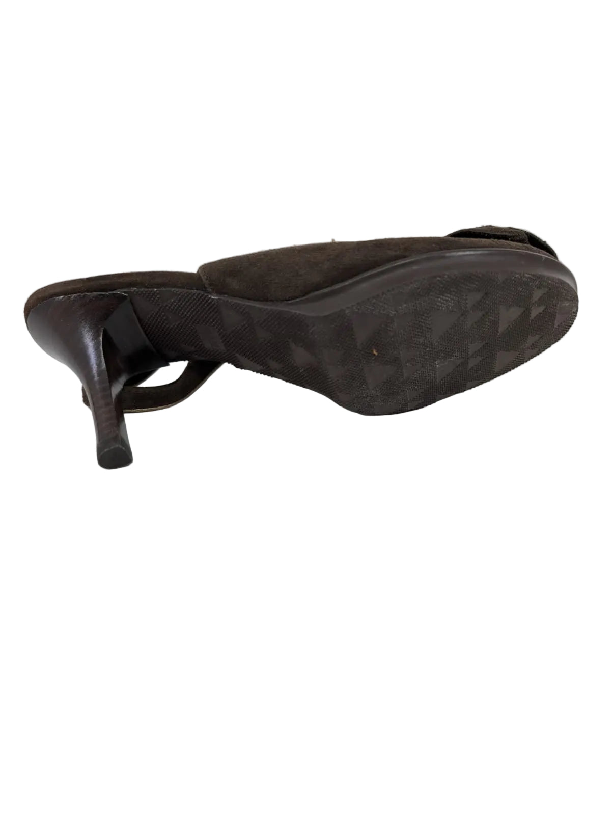 Nan Brown Suede Dani Black Slingback Pumps