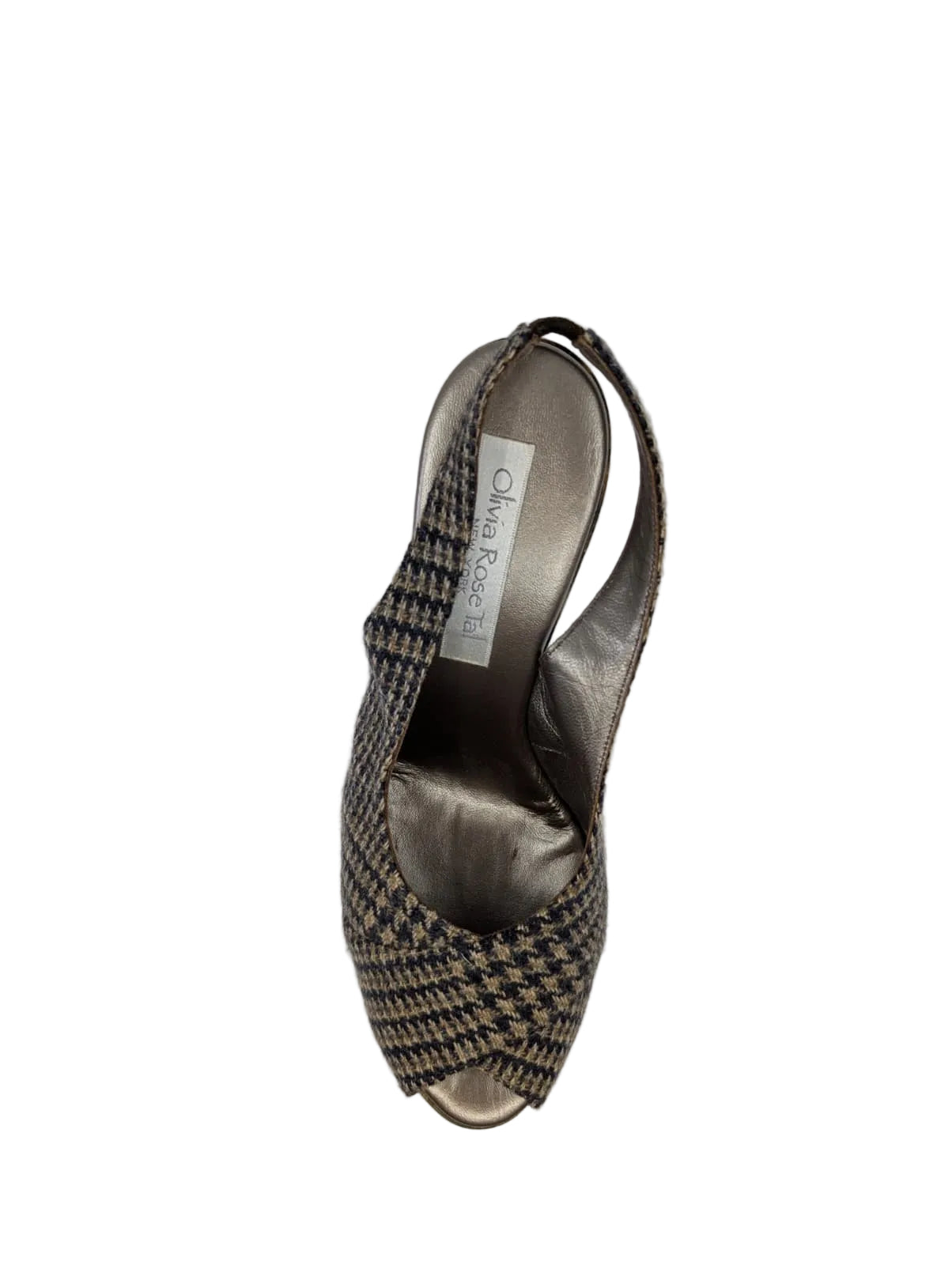 Olivia Rose Fabric Gray Slingback Pumps