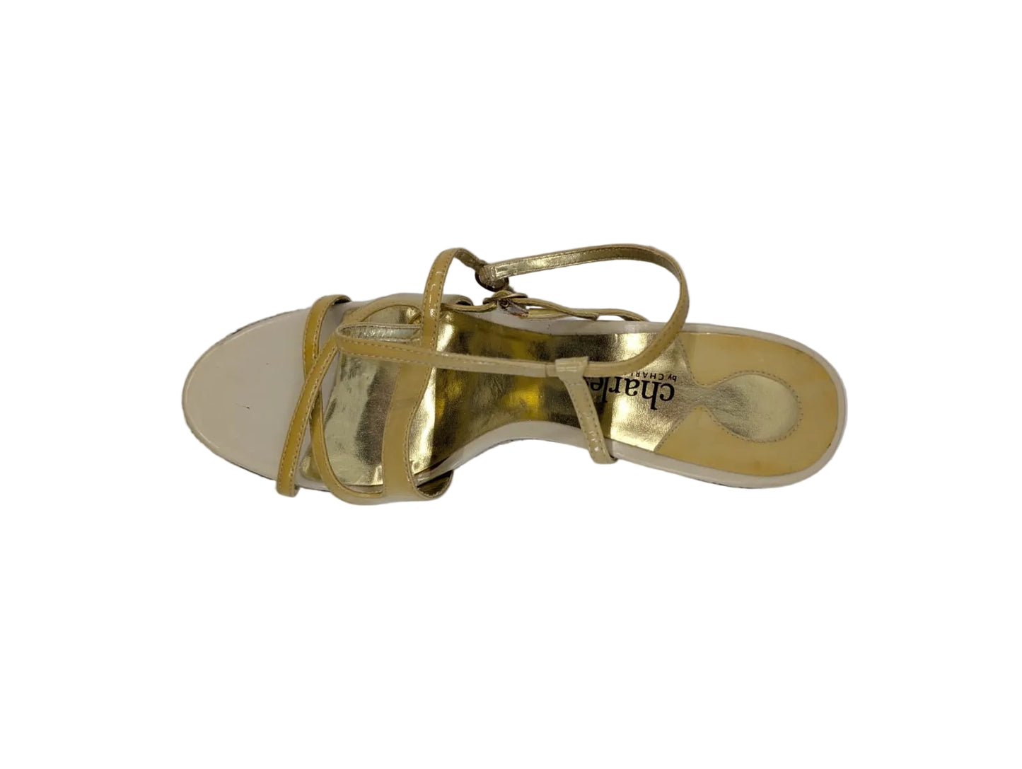 Charles David Beige Wedge Sandals