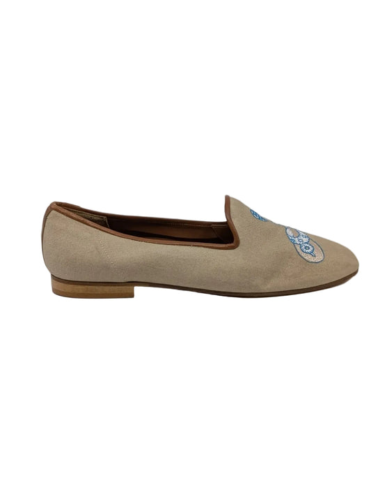 Zalo Natural Linen Loafer Flats