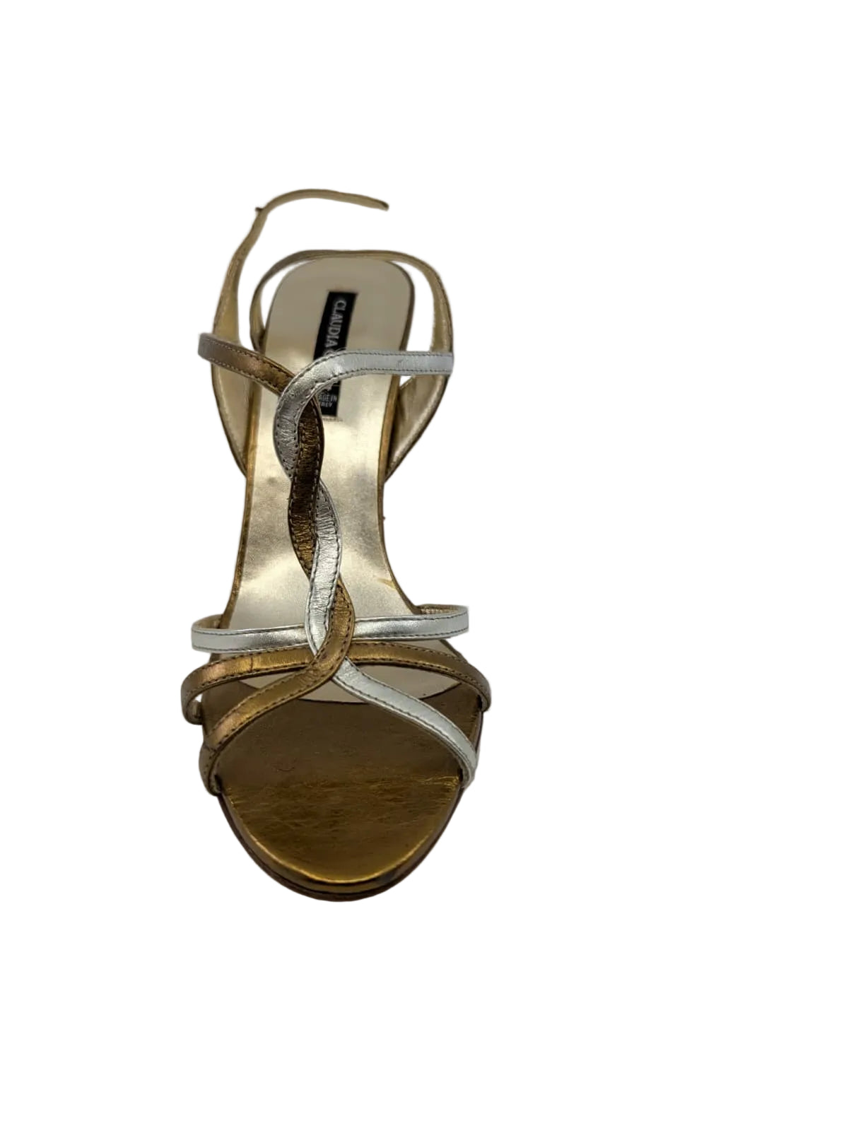 Gold and Silver Leather Claudia Ciuti Sandals
