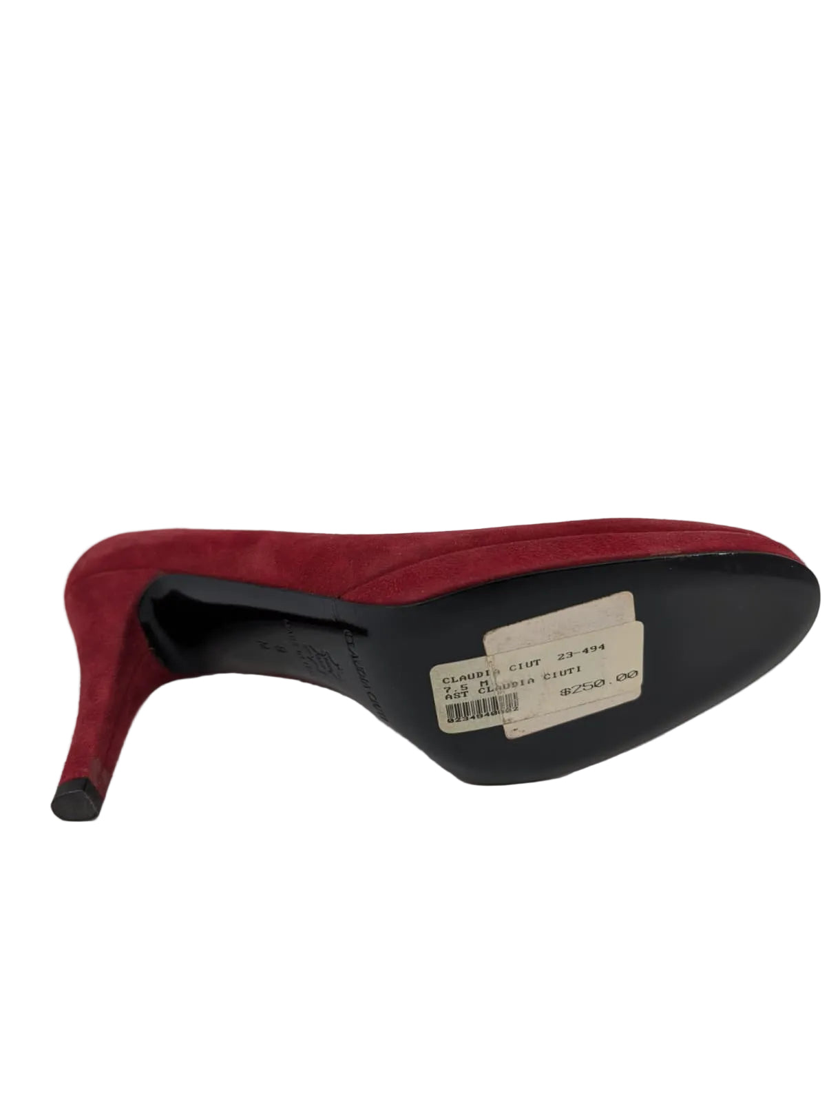 Claudia Ciuti Red Suede Pumps