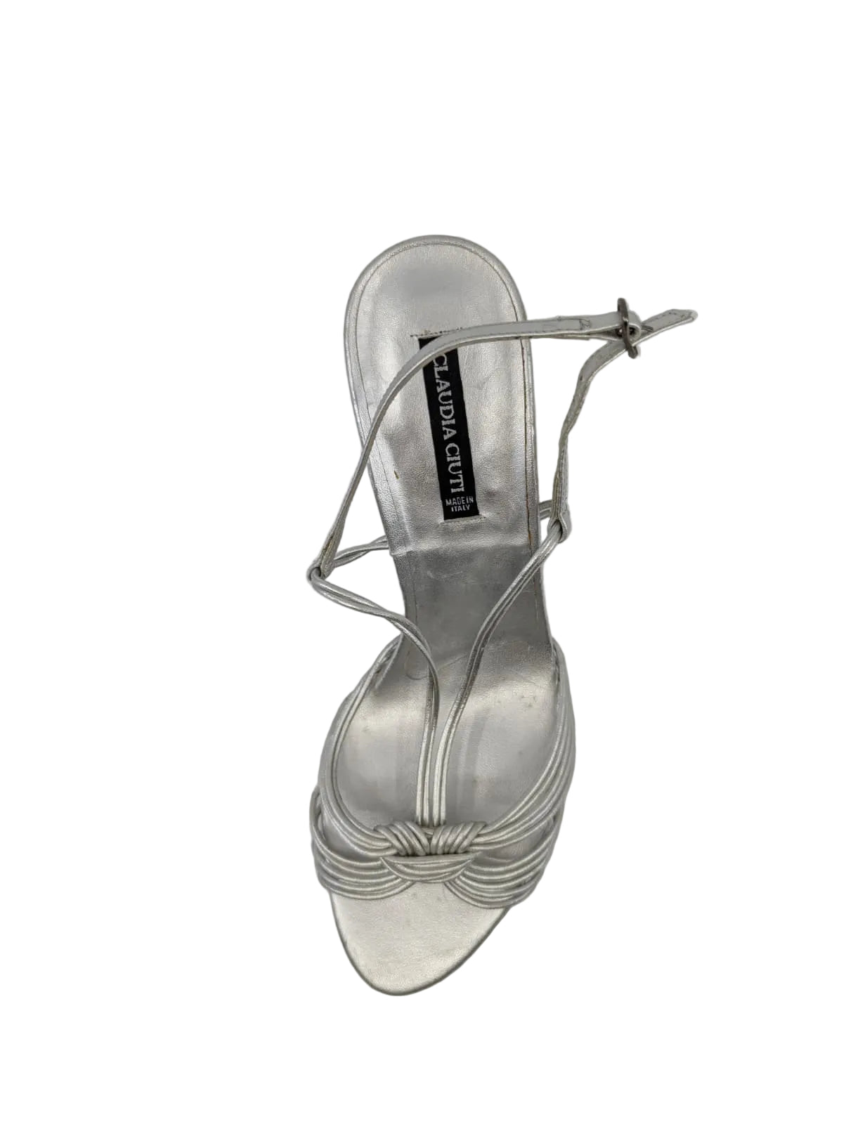 Claudia Ciuti Silver Leather Sandals