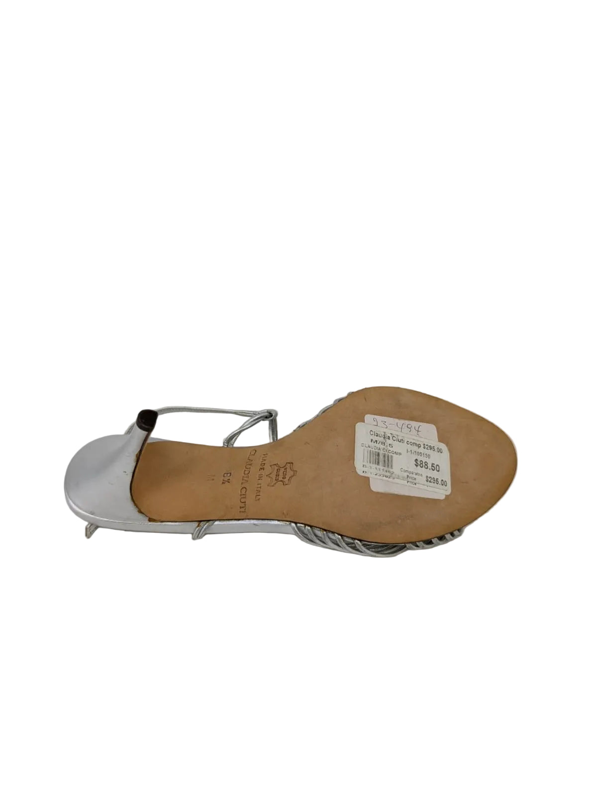 Claudia Ciuti Silver Leather Sandals