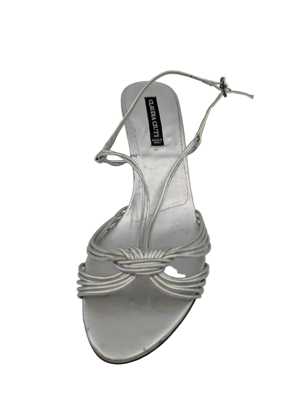 Claudia Ciuti Silver Leather Sandals