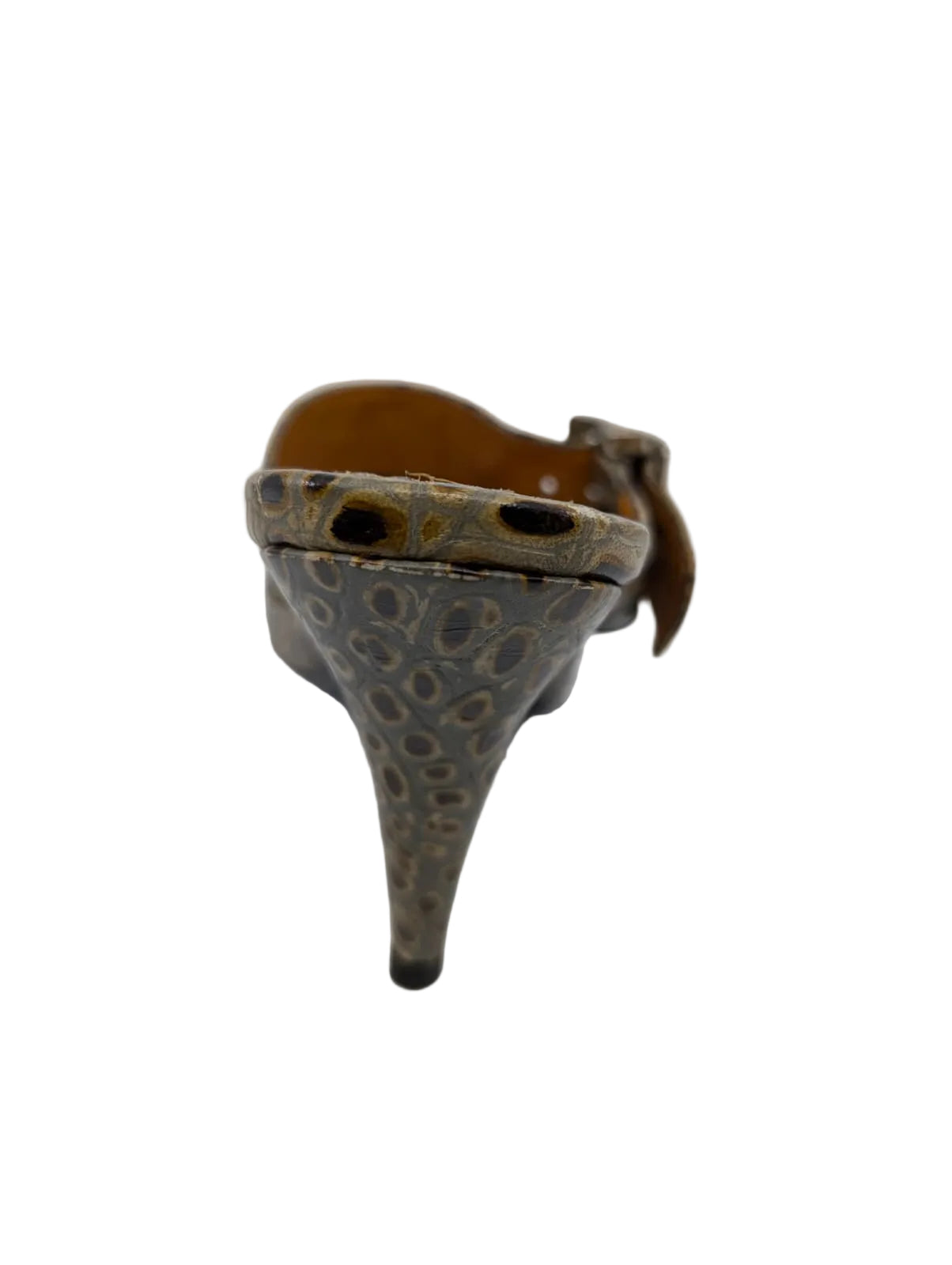 Clarita Taupe Crocodile Print Leather Pumps