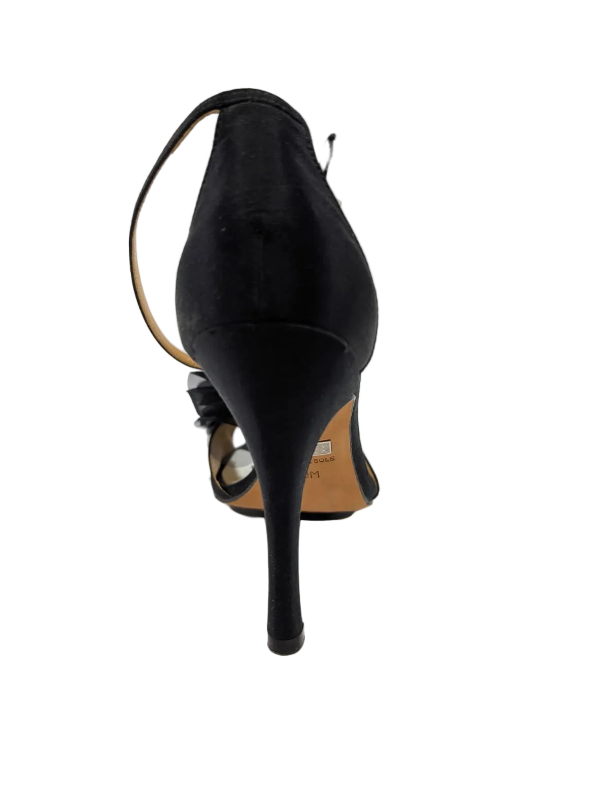 Badgley Mischka Black Satin Dress Sandal