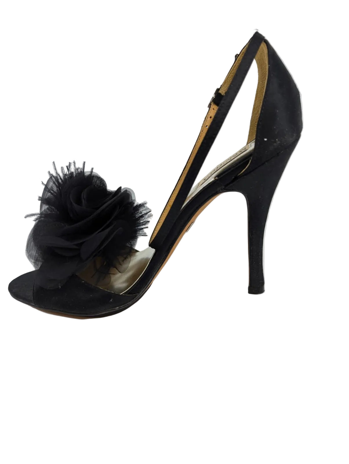 Badgley Mischka Black Satin Dress Sandal