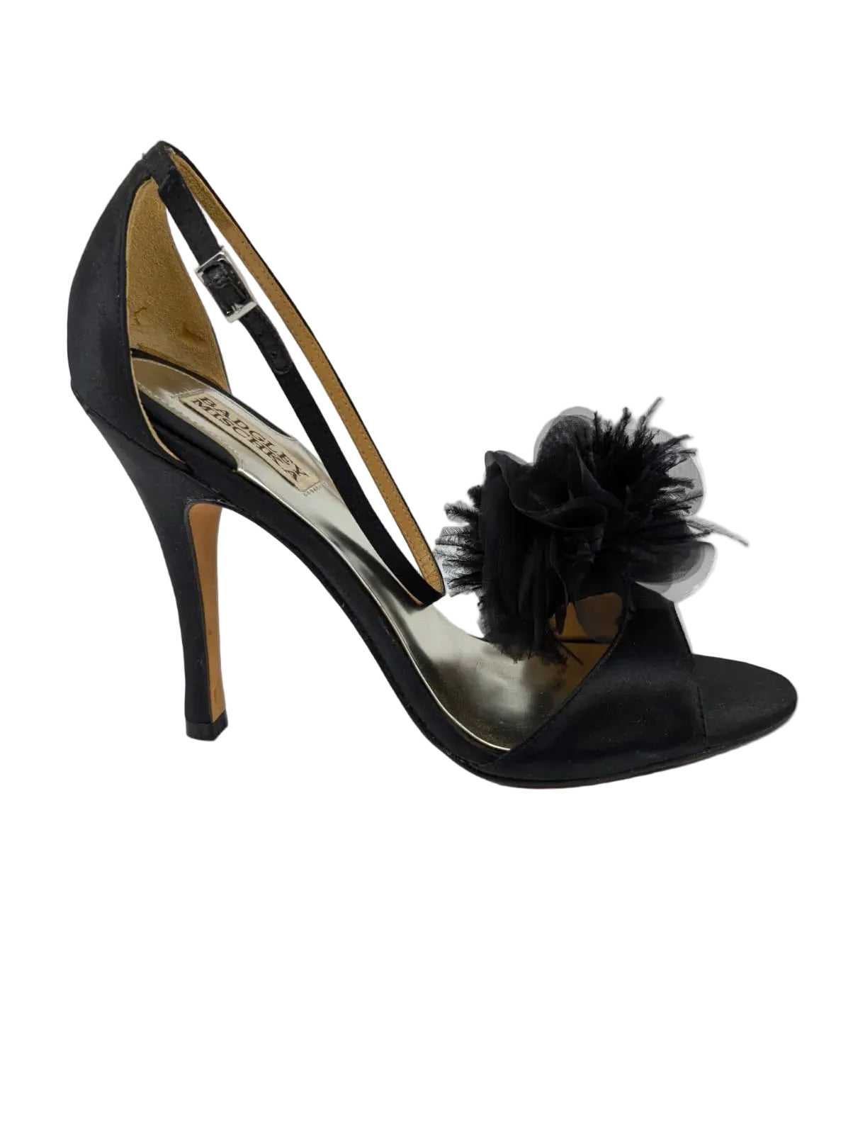 Badgley Mischka Black Satin Dress Sandal