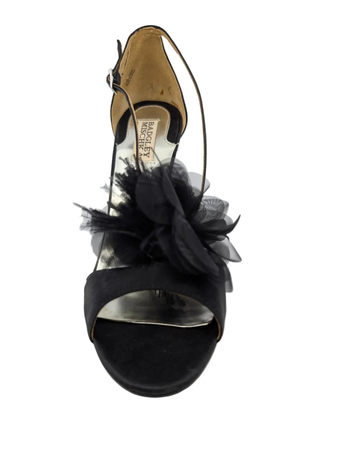 Badgley Mischka Black Satin Dress Sandal