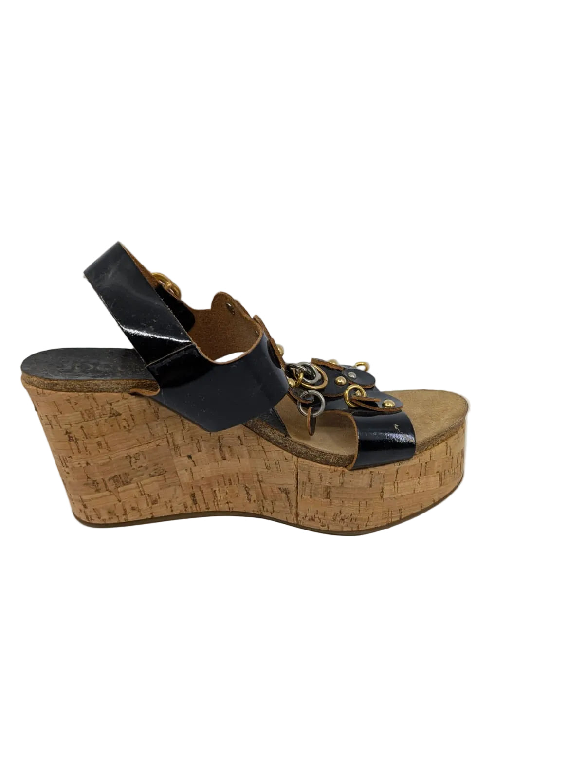 Pedro Garsso Black Wedge Sandal