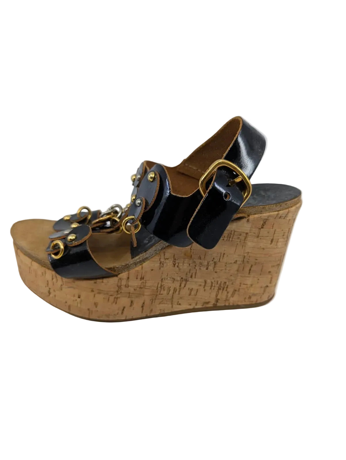 Pedro Garsso Black Wedge Sandal