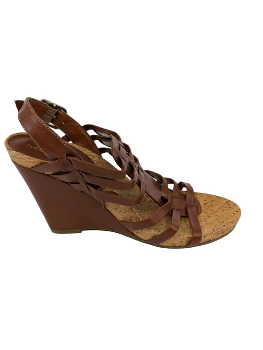 Bekka Brown Strappy Bcbgeneration Wedge Sandals