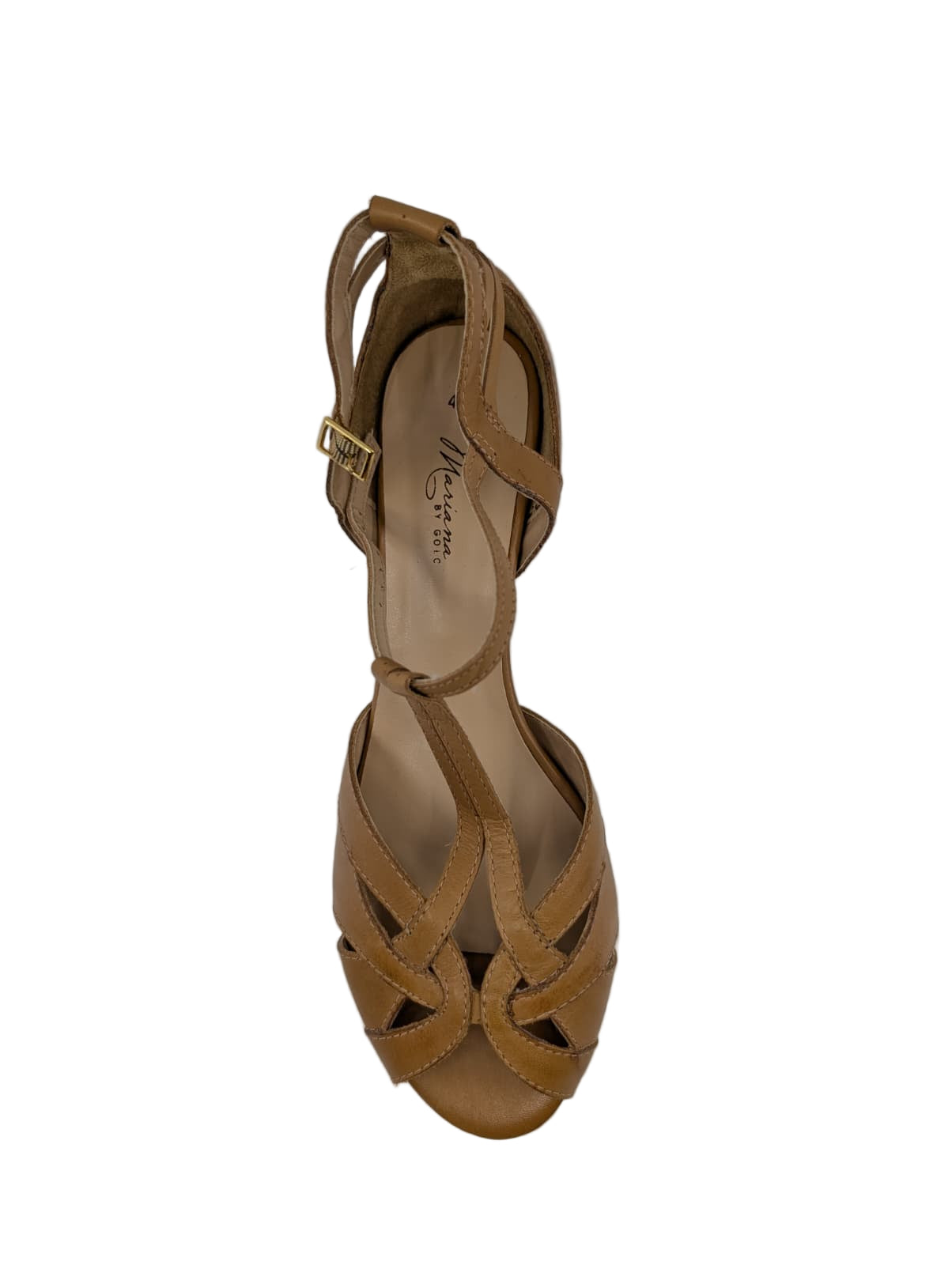Mariana by Golc Sibyl Cognac Leather Sandal