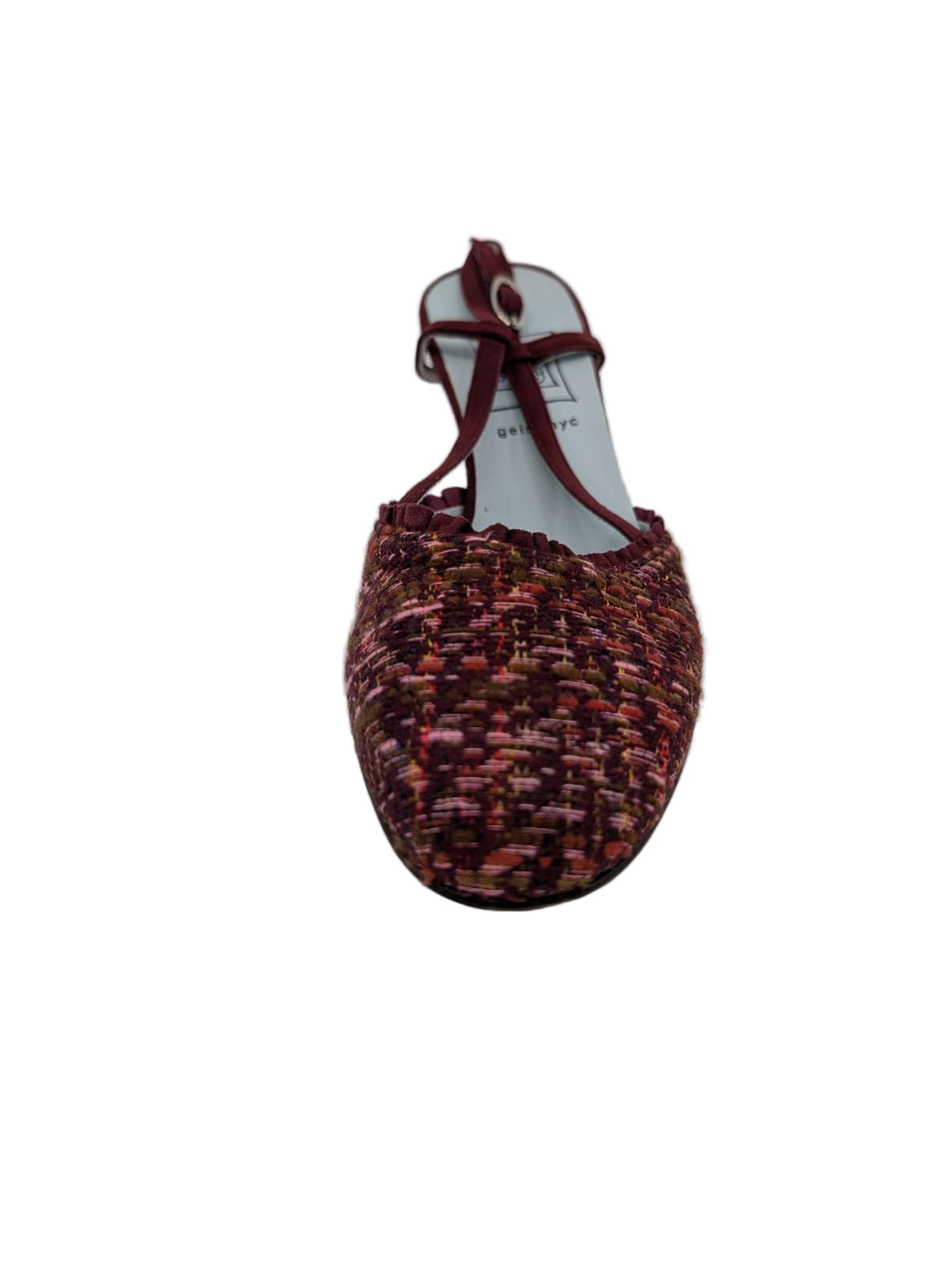 Tweed Bordeaux Fabric Cynthia Rowley Slingback Pumps