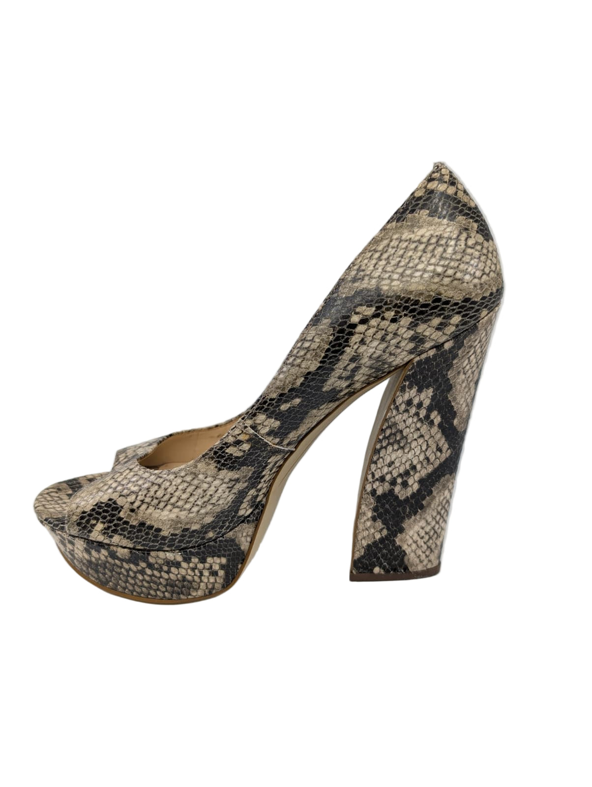 Alessandra Light Natural Snake Print Heel Boutique 9 Platform Pumps