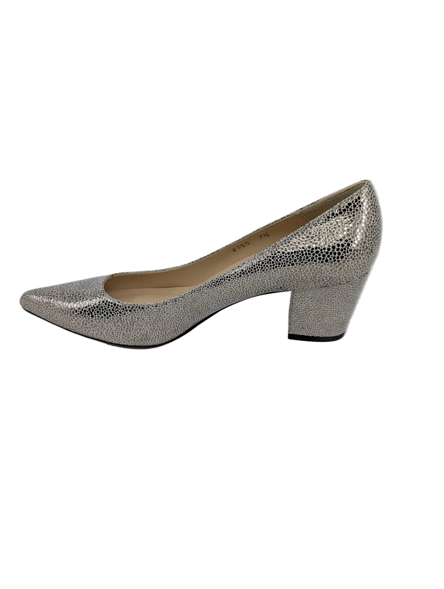 Christy Pewter Leather Jon Josef Pumps