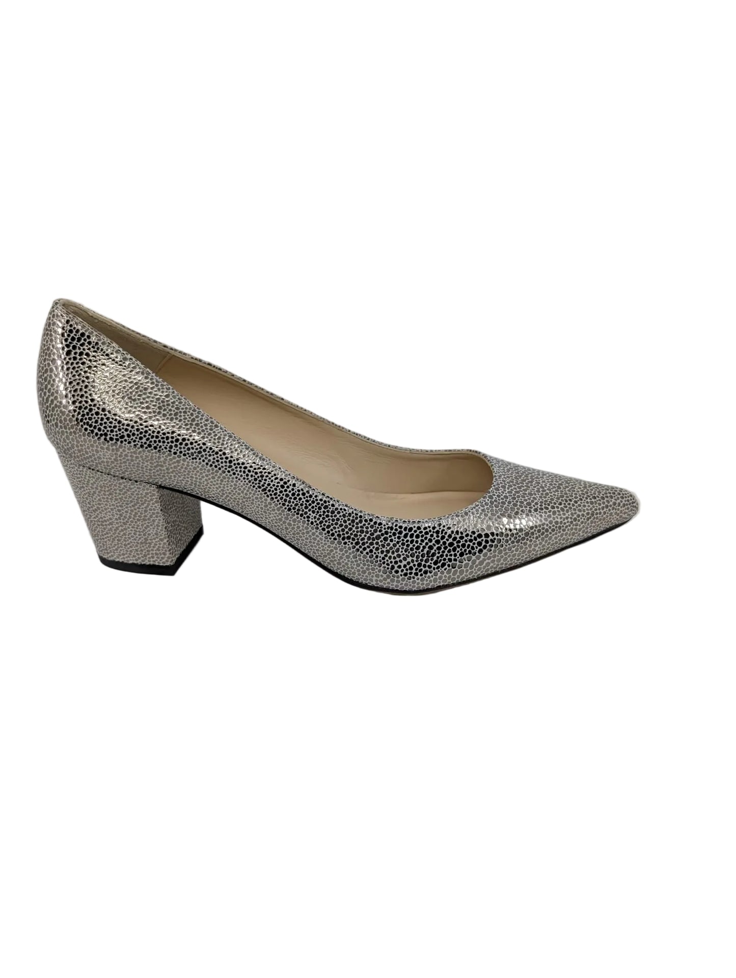 Christy Pewter Leather Jon Josef Pumps
