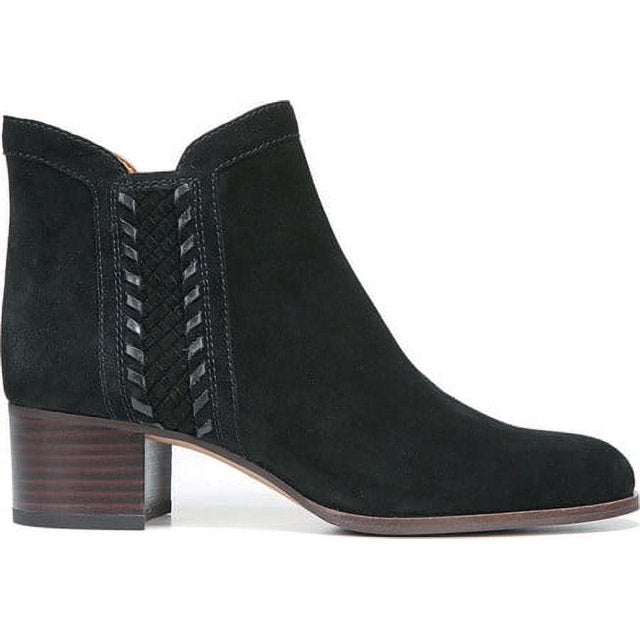 Chenille Black Suede Franco Sarto Ankle Boots