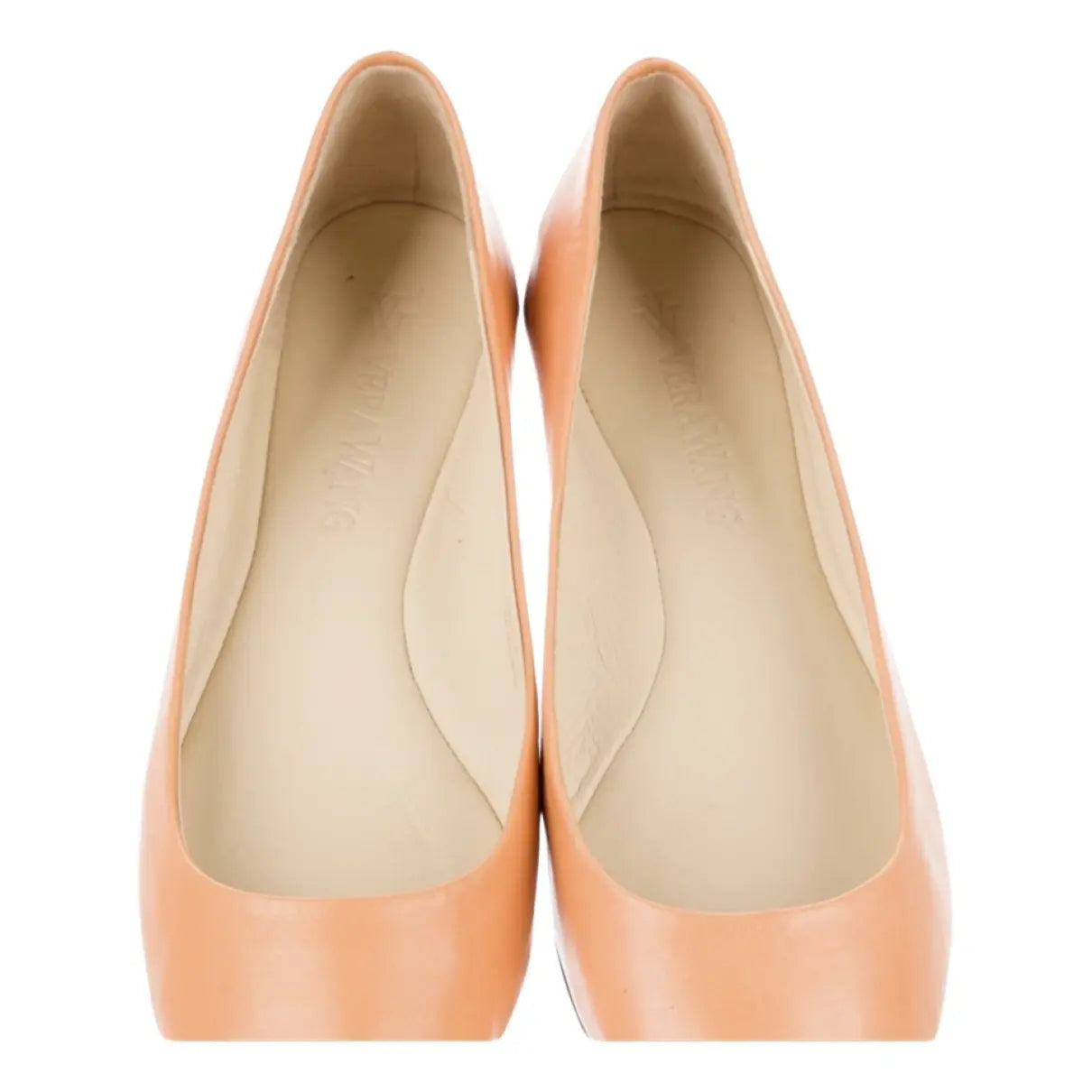 Lara Tangerine Leather Vera Wang Ballet Flats