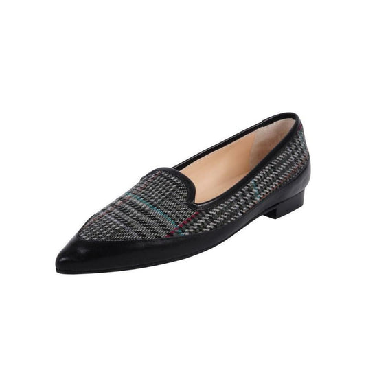 David Grey Plaid Fabric Jon Josef Loafer Flats