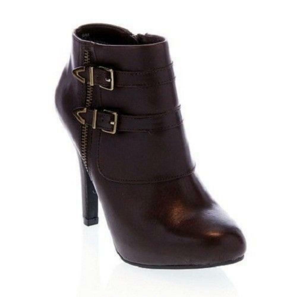 Me Too Women's Lennon Brown Leather Ankle Boot