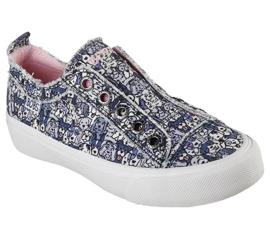 113630 Navy Multi Bobs Be Free Mutt Melody Skechers Sneakers