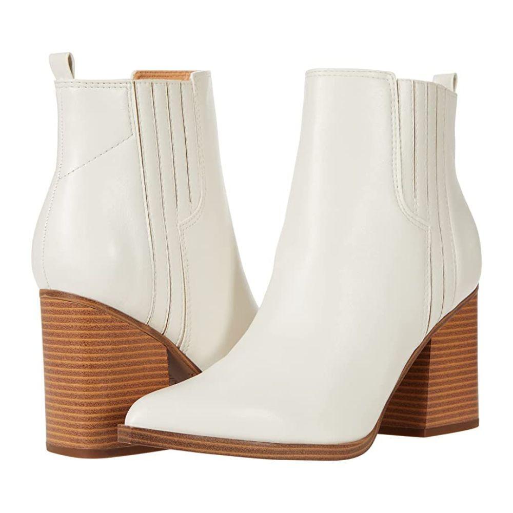 Orleeh Ivory Synthetic Nine West Ankle Boots