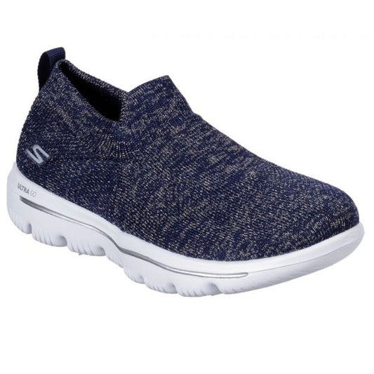 15746 Navy Evolution Go Walk Skechers Fabric Sneakers