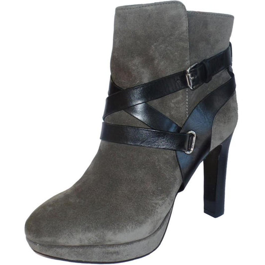 Vince Camuto Fantasio Bison Cappuccino Suede Ankle Boots
