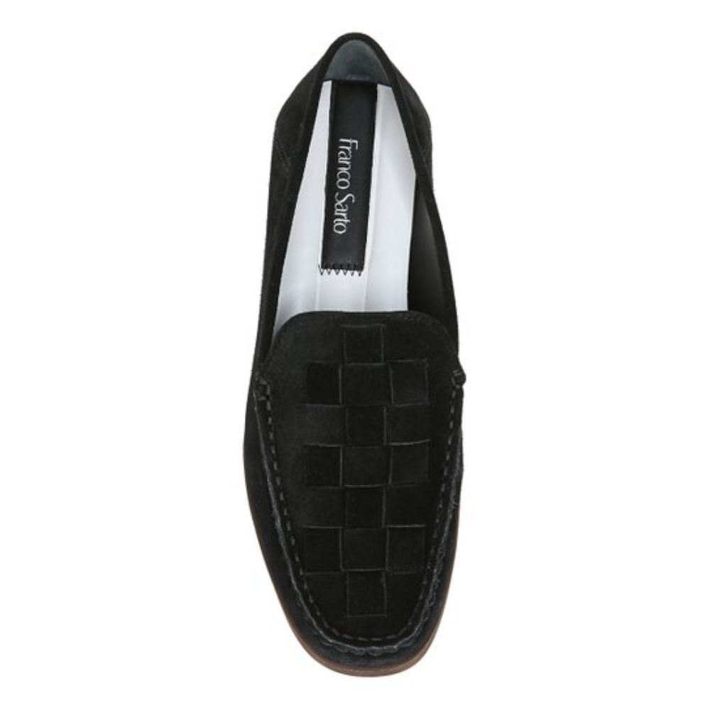 Marah Black Suede Franco Sarto Loafer Flats